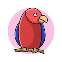 cartone animato icona uccello. safari e zoo mascotte simbolo vettore