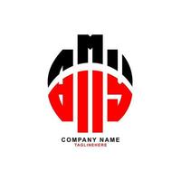 design creativo del logo della lettera bmy con sfondo bianco vettore
