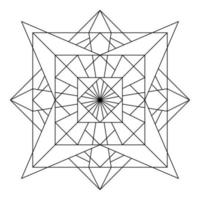 contorno elemento mandala geometrico vettore