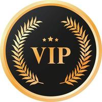 distintivo di qualità vip o etichetta dell'elemento vettore