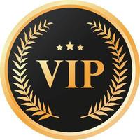 distintivo di qualità vip o etichetta dell'elemento vettore