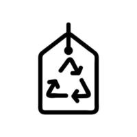 riciclaggio organico del vettore icona rifiuti. illustrazione del simbolo del contorno isolato