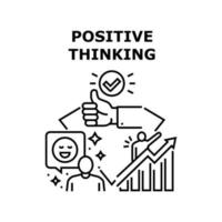 illustrazione del concetto di vettore di pensiero positivo