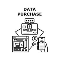 illustrazione a colori del concetto di vettore di acquisto dati