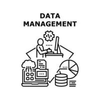 illustrazione a colori del concetto di vettore di gestione dei dati