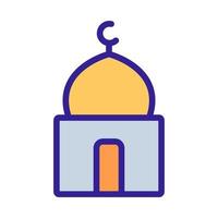 vettore icona moschea. illustrazione del simbolo del contorno isolato