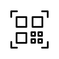 il codice a barre è un vettore di icone. illustrazione del simbolo del contorno isolato