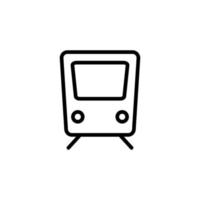 vettore icona treno internazionale. illustrazione del simbolo del contorno isolato