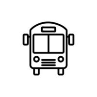 vettore icona scuolabus. illustrazione del simbolo del contorno isolato