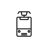vettore icona tram. illustrazione del simbolo del contorno isolato