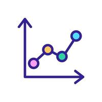 vettore icona del grafico di aumento. illustrazione del simbolo del contorno isolato
