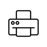 l'illustrazione del profilo vettoriale dell'icona della stampante a getto d'inchiostro