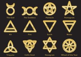 Vettori simbolo Wiccan