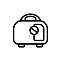 illustrazione del profilo vettoriale dell'icona dei generatori portatili a benzina