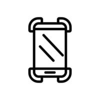 custodia del telefono per l'illustrazione del profilo vettoriale dell'icona del gadget digitale
