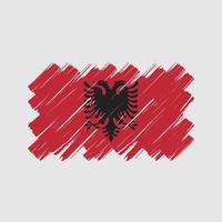 pennellate bandiera albania. bandiera nazionale vettore