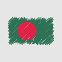 pennellate della bandiera del bangladesh. bandiera nazionale vettore