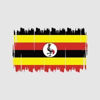 pennello bandiera uganda. bandiera nazionale vettore