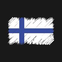 pennellate bandiera finlandia. bandiera nazionale vettore