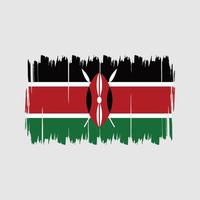 pennello bandiera kenya. bandiera nazionale vettore