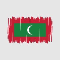 pennello bandiera maldive. bandiera nazionale vettore