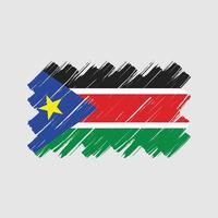 pennellate della bandiera del sud sudan bandiera nazionale vettore