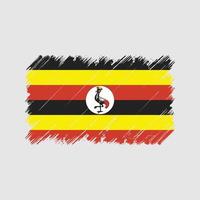 pennellate della bandiera dell'uganda. bandiera nazionale vettore