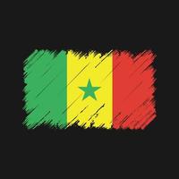 pennellate della bandiera del senegal. bandiera nazionale vettore