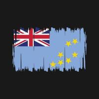 pennello bandiera tuvalu. bandiera nazionale vettore