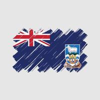 pennellate di bandiera delle isole falkland. bandiera nazionale vettore