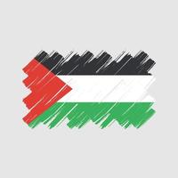 pennello bandiera palestina. bandiera nazionale vettore