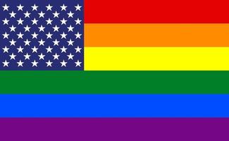 bandiera dell'orgoglio degli Stati Uniti. illustrazione vettoriale. vettore