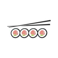 logo di sushi moderno vettore