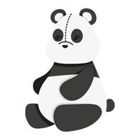 simpatico orsacchiotto panda. illustrazione vettoriale in uno stile piatto. peluche panda