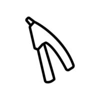 illustrazione del profilo vettoriale dell'icona della ghigliottina della taglierina dell'artiglio