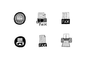 Serie di icone vettoriali fax gratuita