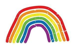 illustrazione dell'arcobaleno. simbolo di genere lgbtq. vettore