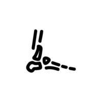 vettore icona gamba ossea. illustrazione del simbolo del contorno isolato