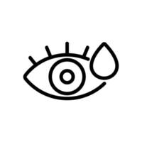 l'occhio piange il vettore icona. illustrazione del simbolo del contorno isolato