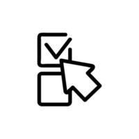 scegliendo una variante dell'icona del vettore. illustrazione del simbolo del contorno isolato vettore