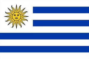 bandiera dell'uruguay, illustrazione vettoriale della bandiera dell'uruguay