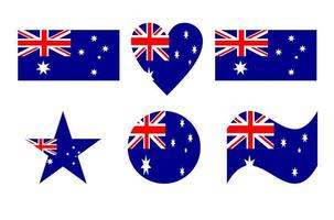 bandiera dell'australia, bandiera dell'australia in sei vettori