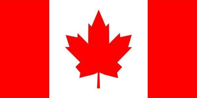 bandiera del canada, illustrazione vettoriale della bandiera del canada