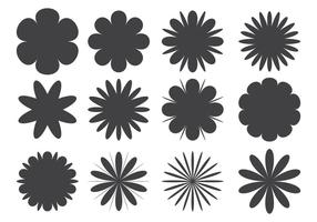 Set di forme di fiori assortiti vettore