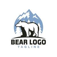 modello vettoriale del logo dell'orso selvatico