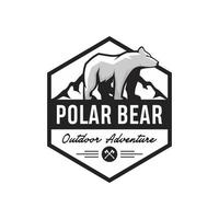 modello vettoriale del logo dell'orso selvatico
