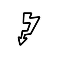 vettore icona uragano tempesta di fulmini. illustrazione del simbolo del contorno isolato