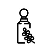 illustrazione del profilo vettoriale dell'icona della bottiglia di spezie al timo