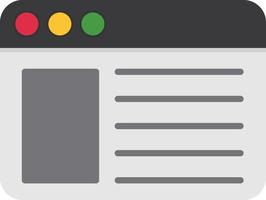 icona piatta del browser vettore