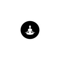 illustrazione vettoriale dell'icona di meditazione yoga